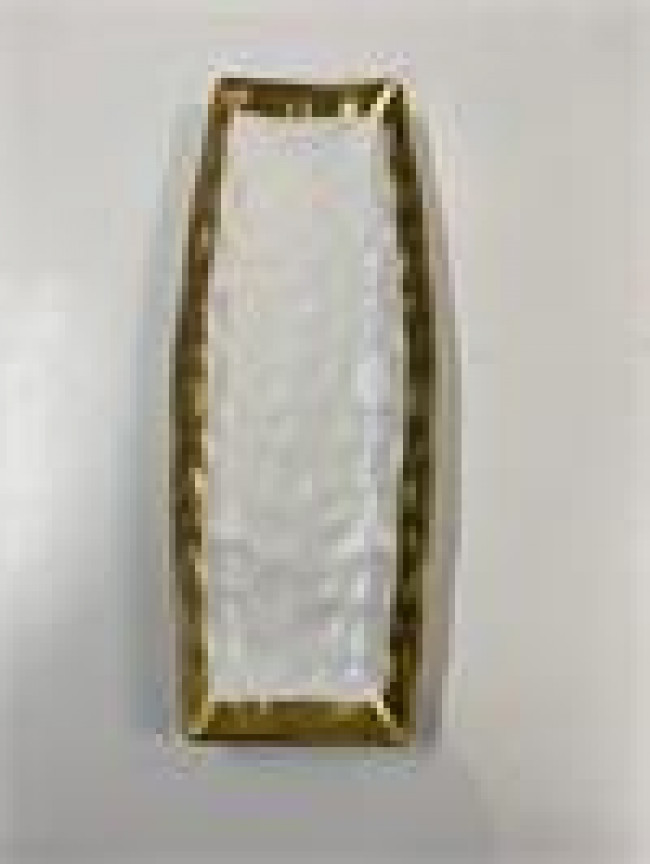 BJ - CER - BRANCO - COM FILETE DOURADO - 40X16 - G