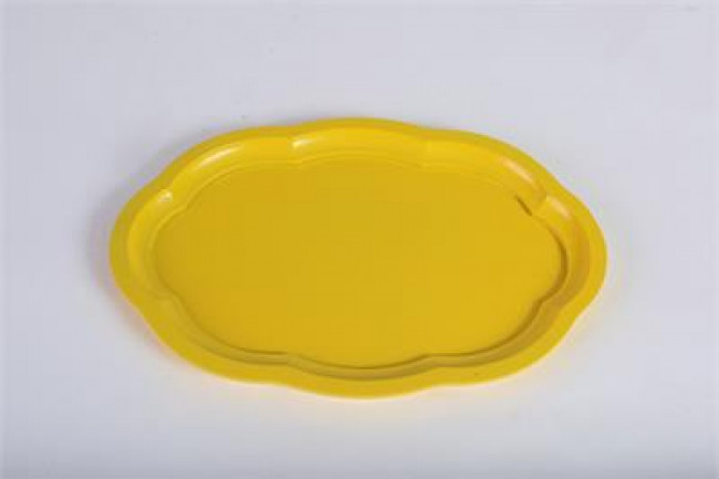 BJ MAD OVAL ONDULADO AMARELO  C23L15 P