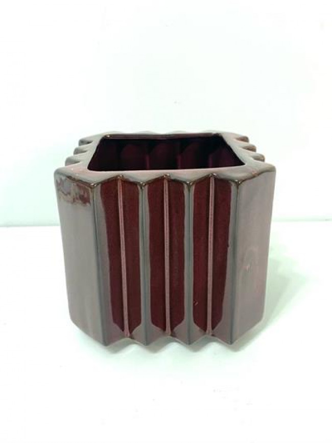 VS CERÂMICA VASO CHANFRADO QUAD MARSALA A13D13 M