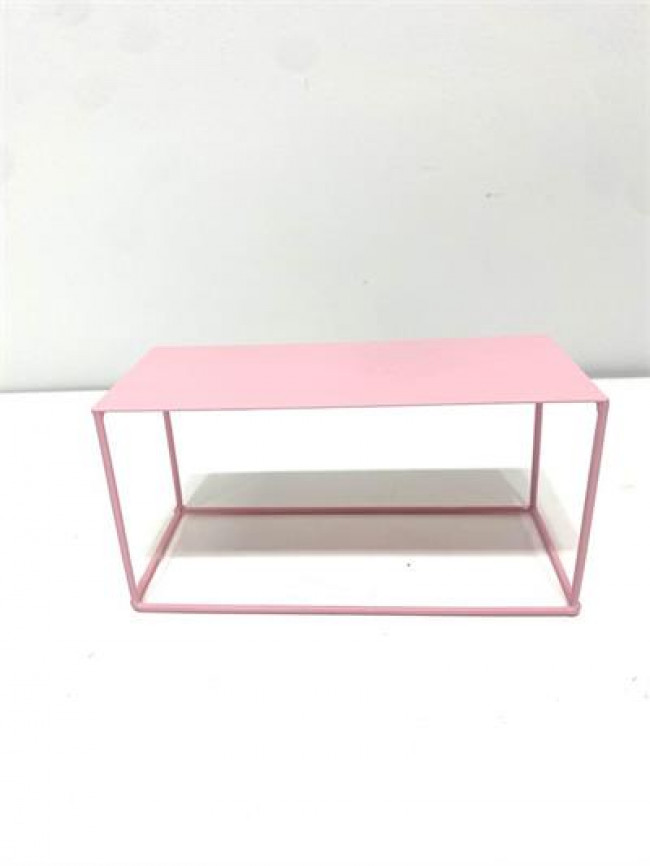 SP - FERRO - RETANGULAR BAIXO - ROSA CHICLETE - 20X9X10