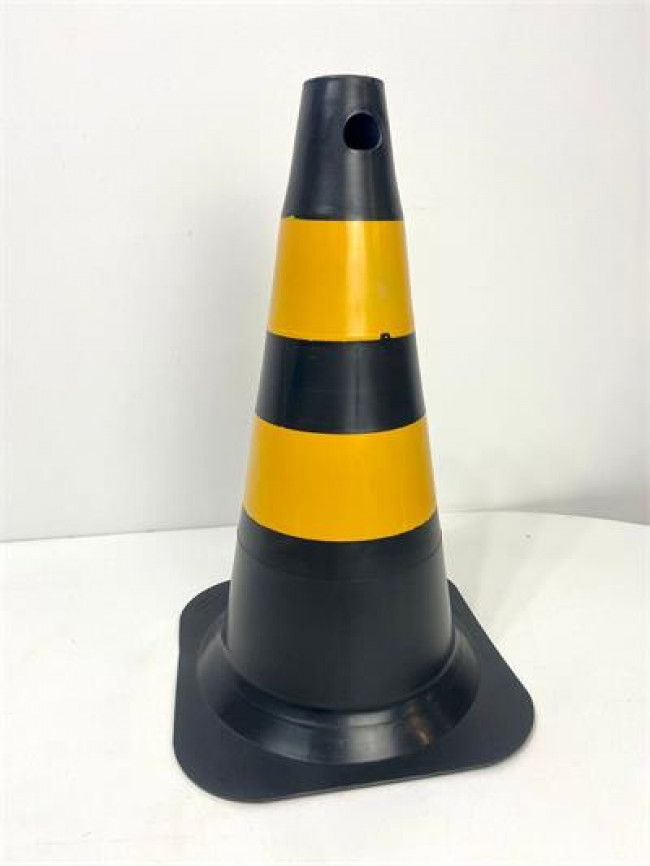 ED PLAS CONE SINALIZADOR PRETO/AMARELO A48D28