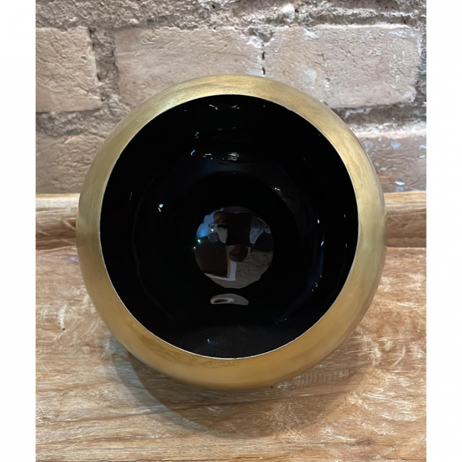 VASO BOWL DOURADO FUNDO PRETO