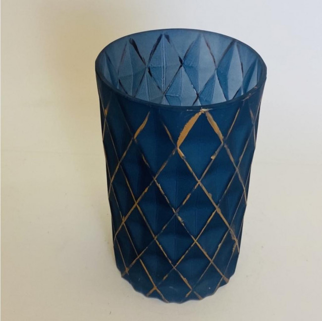 Vaso Azul e Dourado