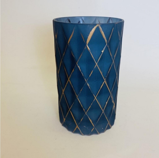 Vaso Azul e Dourado