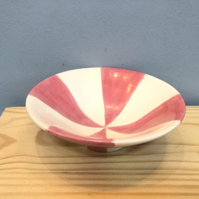 Bowl rosa listra