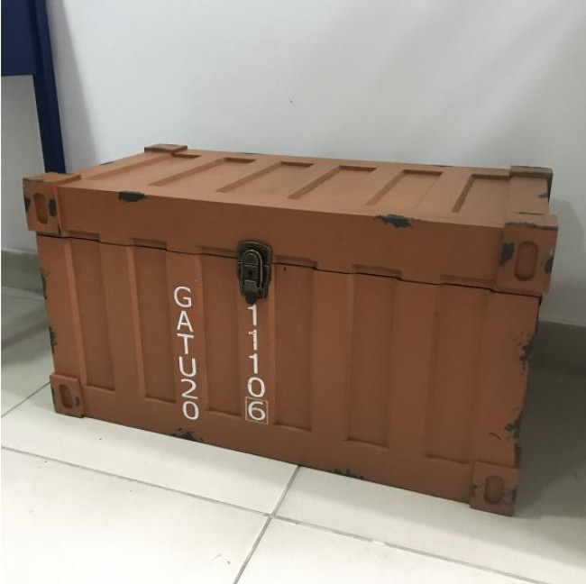 CAIXA CONTAINER ENVELHECIDO TELHA