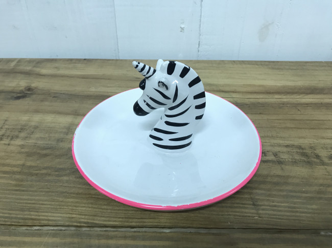 MINI BANDEJA REDONDA ZEBRA