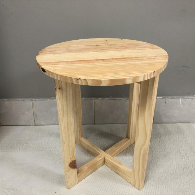 Mesa pinus baixa 40cm diâmetro