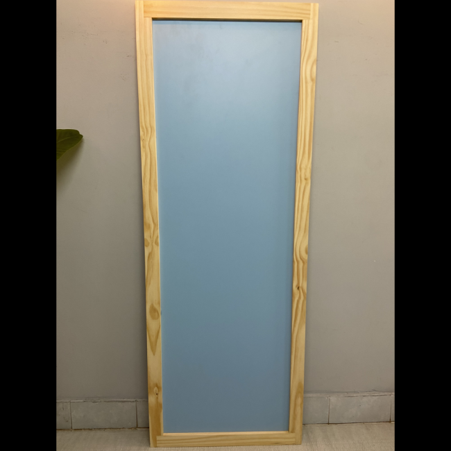 Painel azul retangular alto moldura 1.90 x 0.70