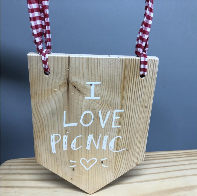 Placa I love pic nic