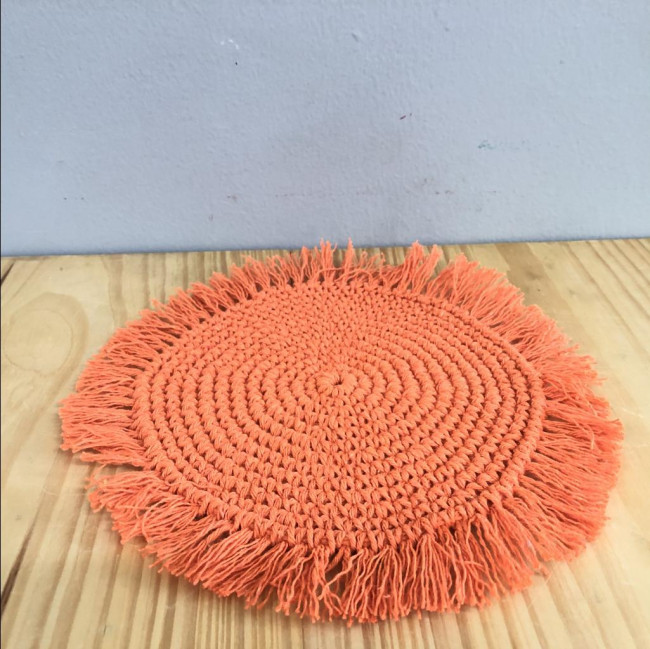 Souplat croche laranja  M franjinha