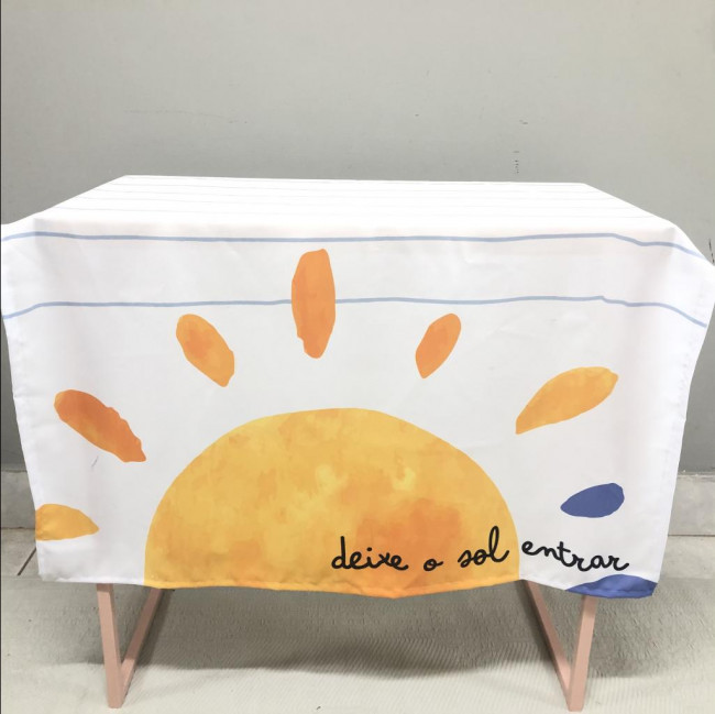 Toalha de mesa deixe o sol entrar