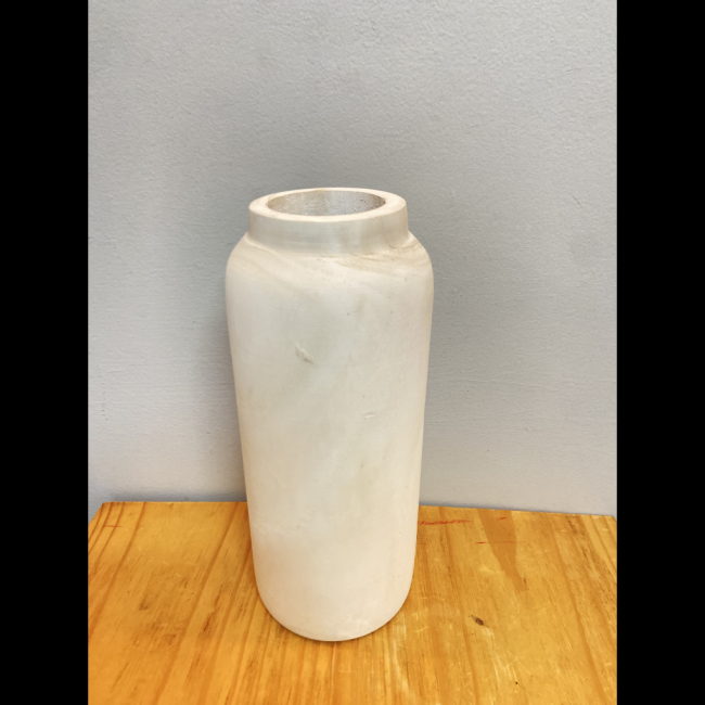 Vaso alto branco madeira