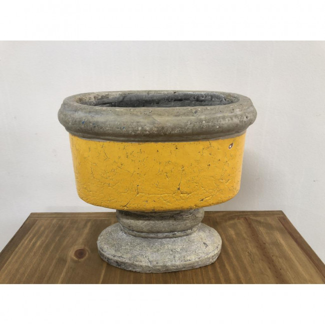 VASO CIMENTO AMARELO UNICO G