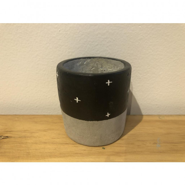 Vaso cimento com preto positivo