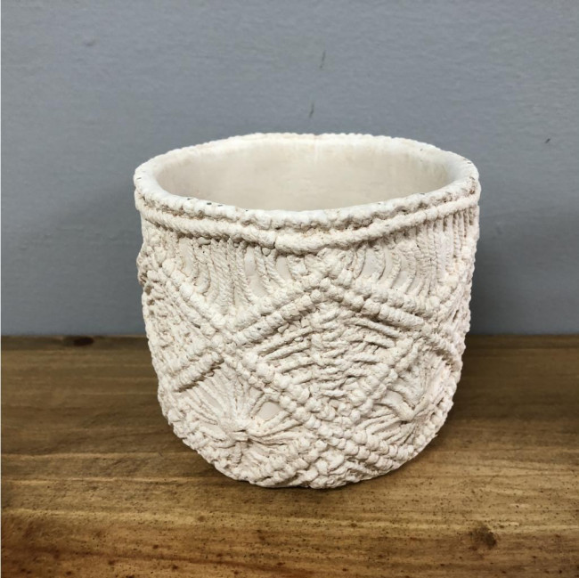 Vaso concreto macrame M