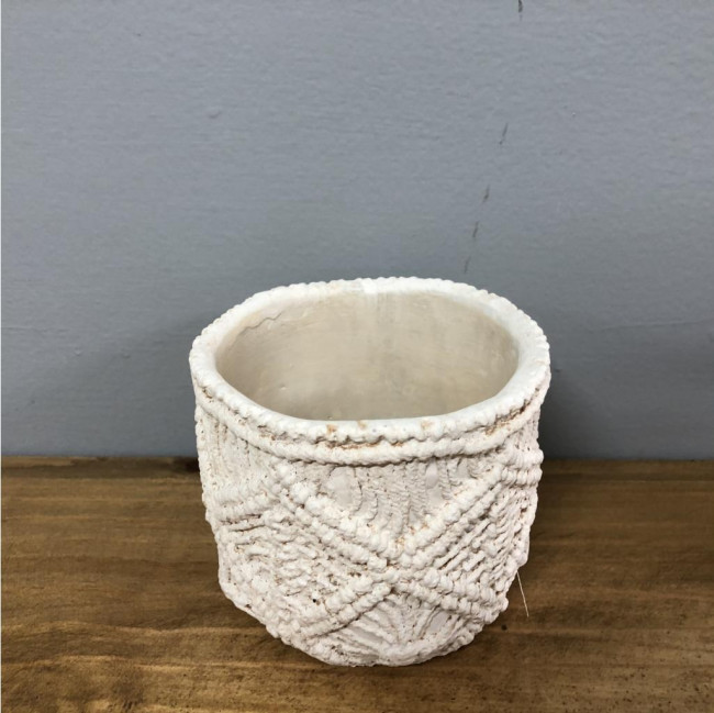 Vaso concreto macrame P