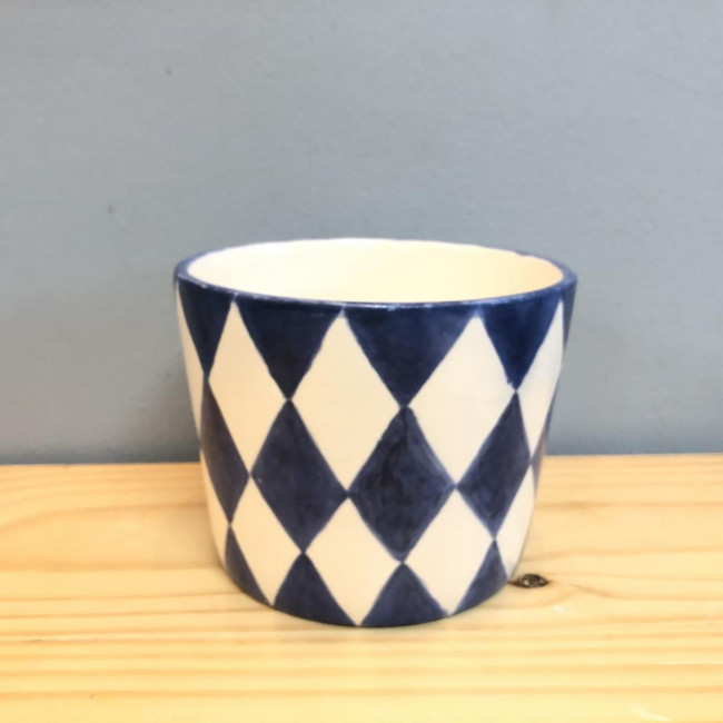 Vaso losango azul escuro p