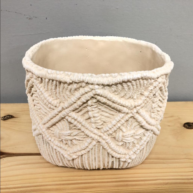 Vaso macrame quadrado M