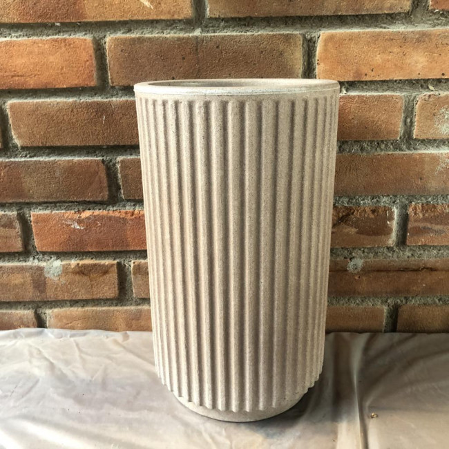 Vaso plastico matameado areia cilindro