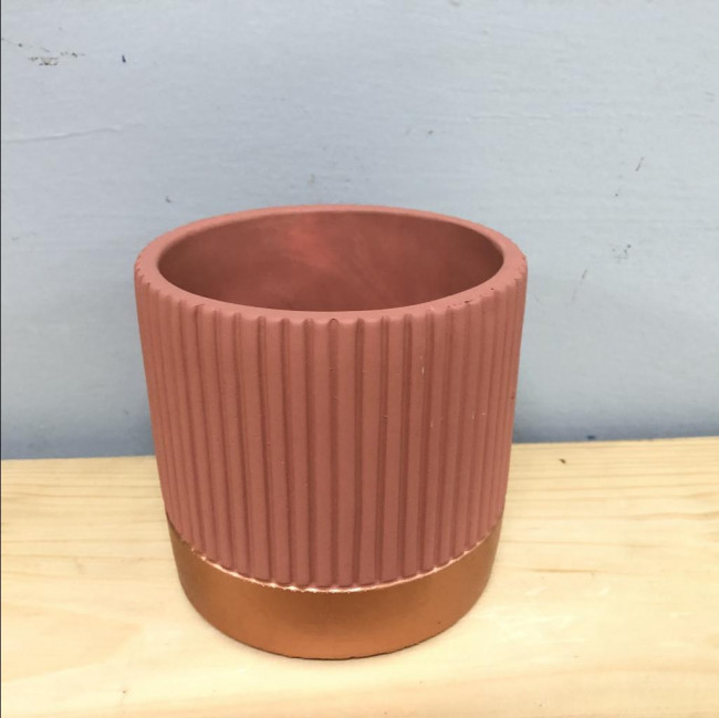 Vaso terra cota friso rose