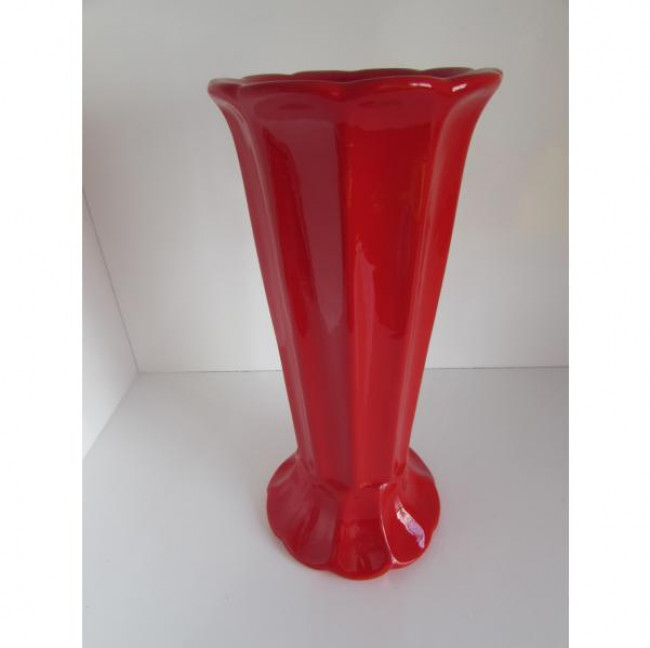 VASO TULIPA CERÂMICA VERMELHO