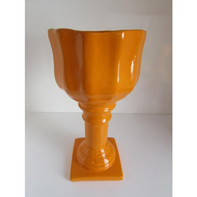 VASO TORRE FLOR LARANJA