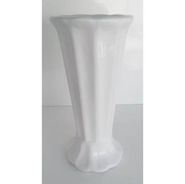 VASO TULIPA CERÂMICA BRANCO