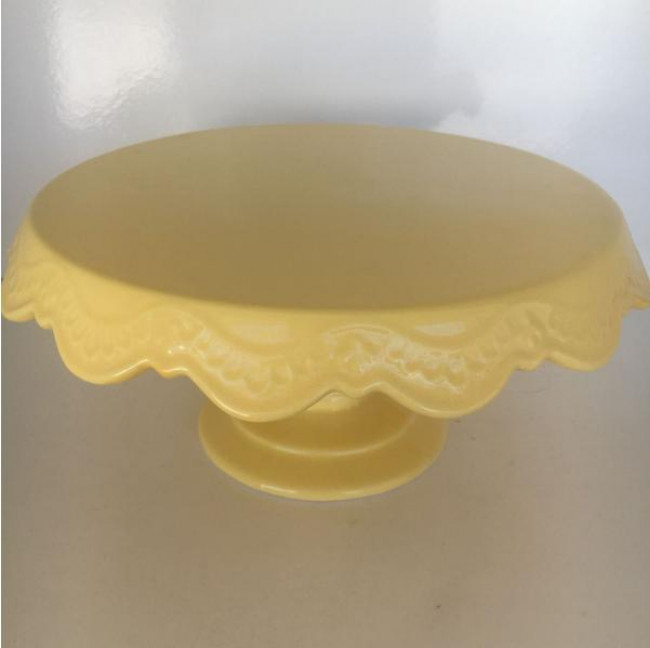 PRATO LUNNE IMPORTADO PORCELANA M AMARELO