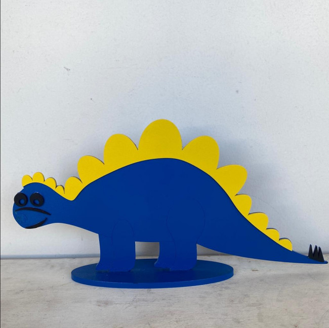 DINOSSAURO MDF AZUL