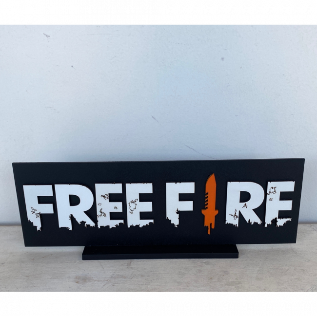 PLACA FREEFIRE MDF