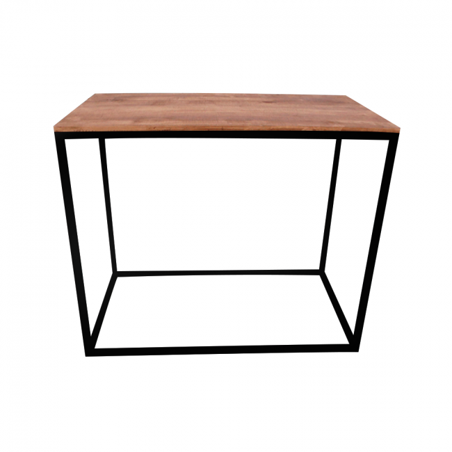 MESA CUBO PRETO FERRO G DESMONTÁVEL