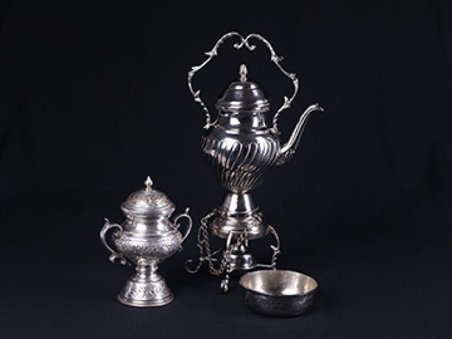 KIT SAMOVAR PRATA ALTO (3 PEÇAS)