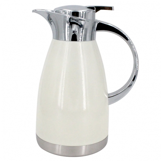 Bule térmico de inox  1,5 L branco