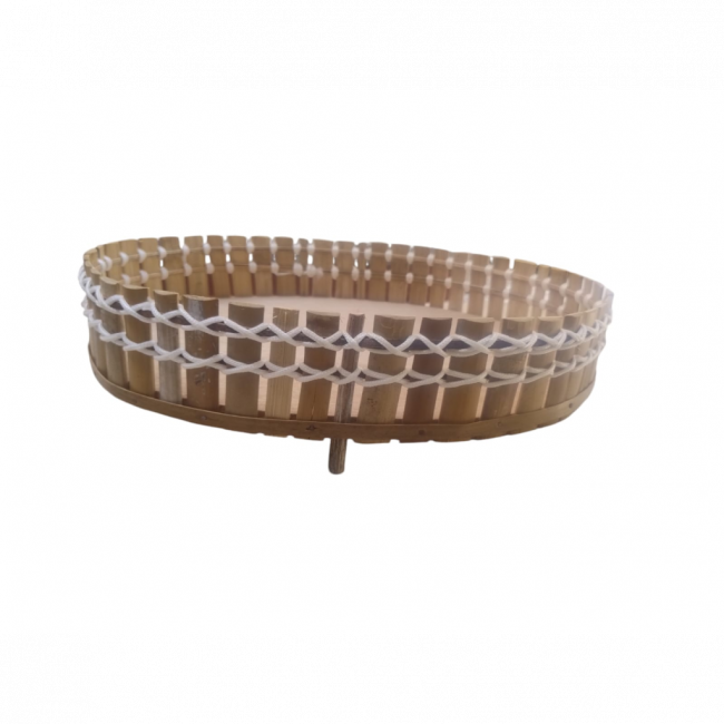 cesta oval de bambu